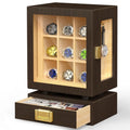 Custom Rectangle Wooden Watch Storage Box Solid Walnut Display Case Drawer Waterproof Large Capacity Modern Watch Organizer For