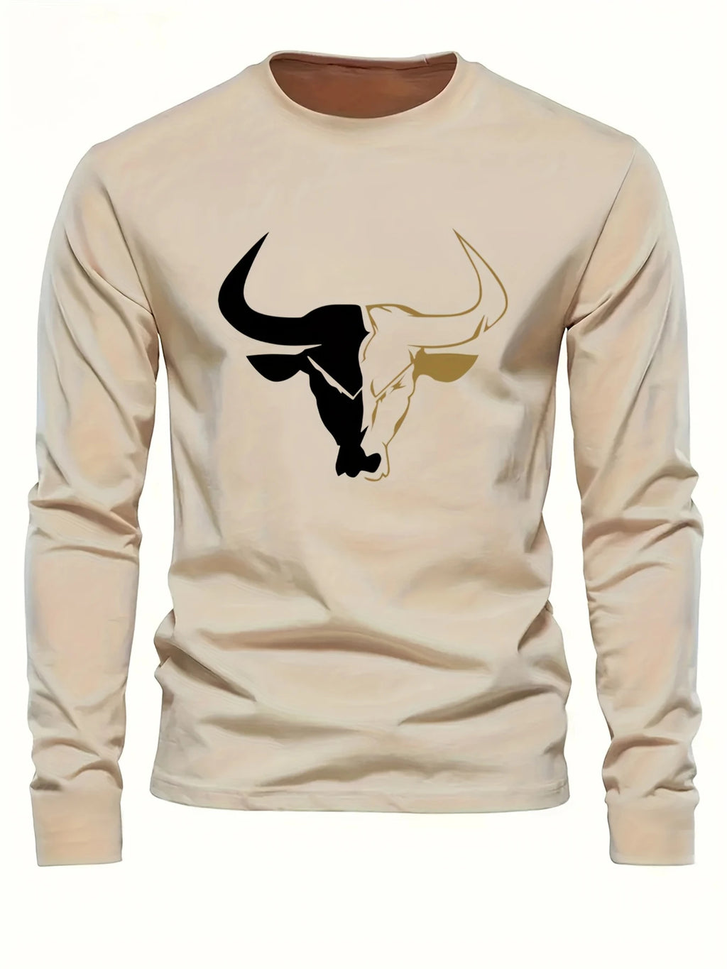 Simple Solid Color Men's Long Sleeve T-shirt Outdoor Run Sports Tees Loose O-neck Fashion Cotton Tops Fall Comfortable Pullover
