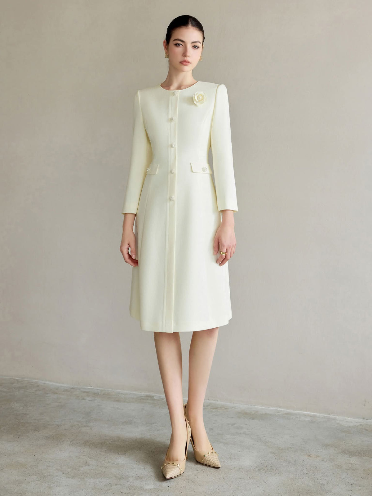 The Ivory Regal Coat Dress