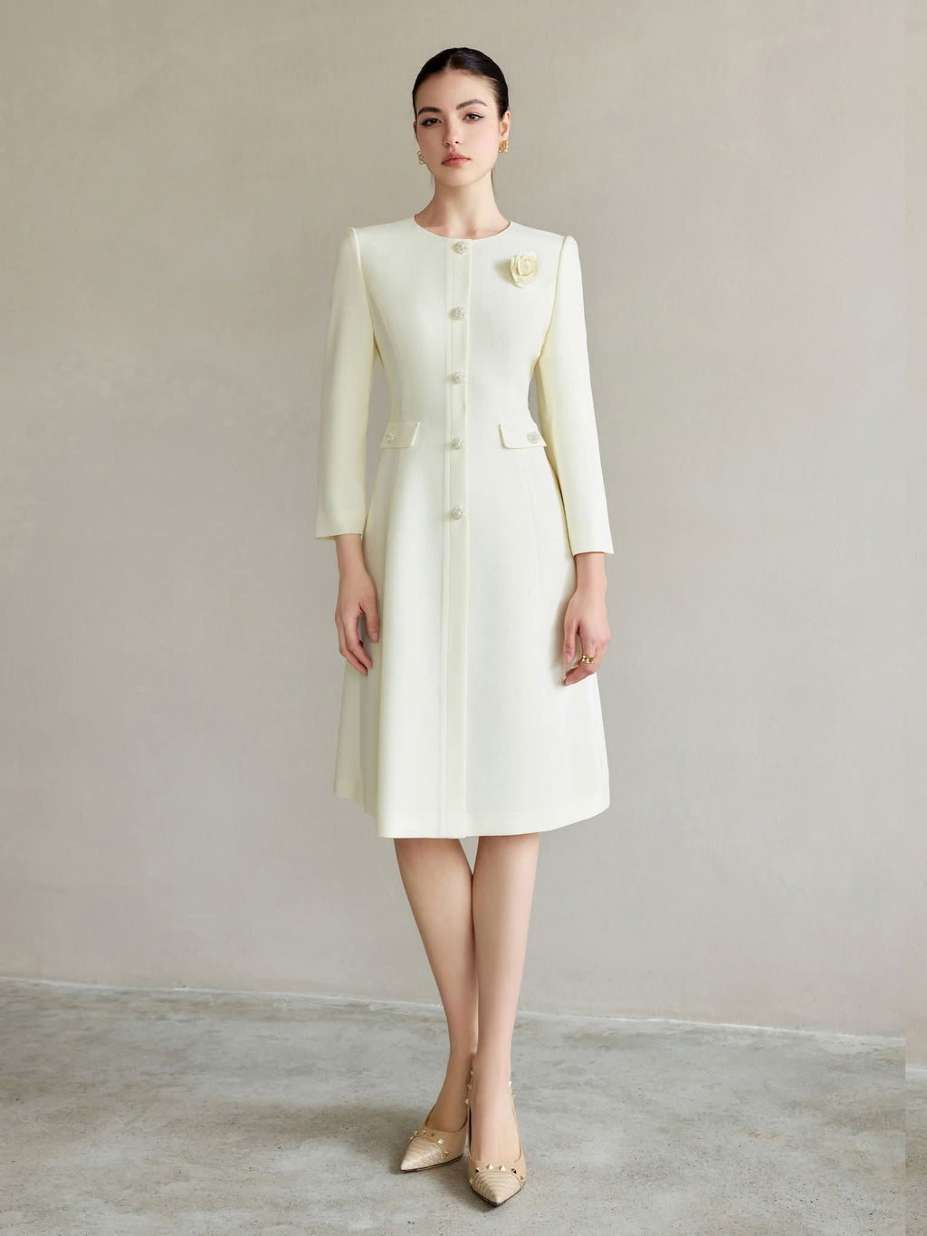 The Ivory Regal Coat Dress