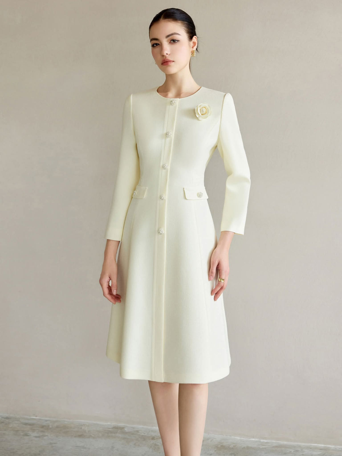 The Ivory Regal Coat Dress