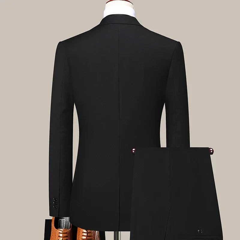 S-8XL (Blazer+ Pants) Men's Fashion Business Casual Outdoor Gentleman