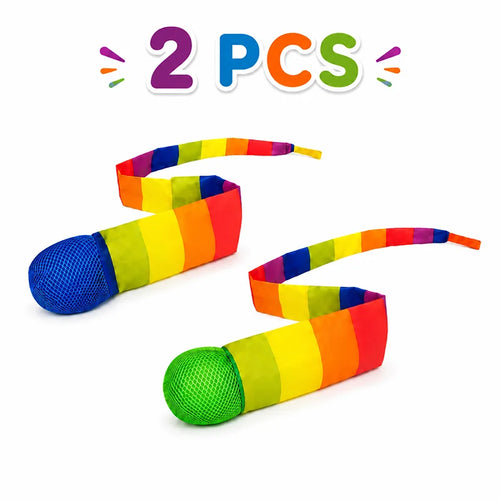 Rainbow Comet Ball Soft Tail 65cm Indoor Outdoor Play Ball Throwing
