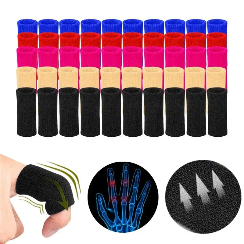 10PCS Elastic Sports Finger Sleeves Arthritis Support Finger Guard