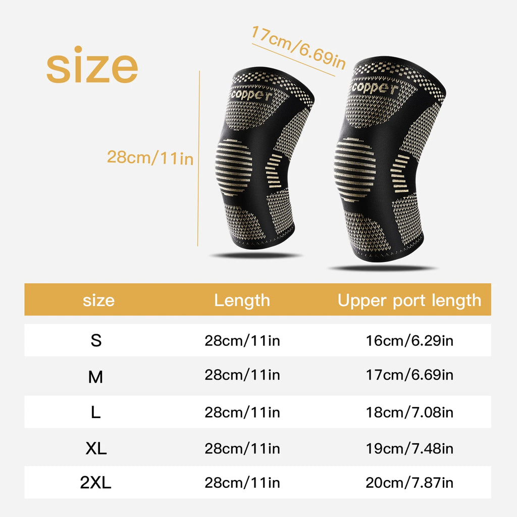 Copper Knee Brace for Arthritis Pain Support-Copper Knee Sleeve for