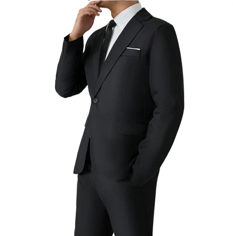 S-8XL Suit Men's Fashion Casual Outdoor (Blazer+ Pants) Gentleman