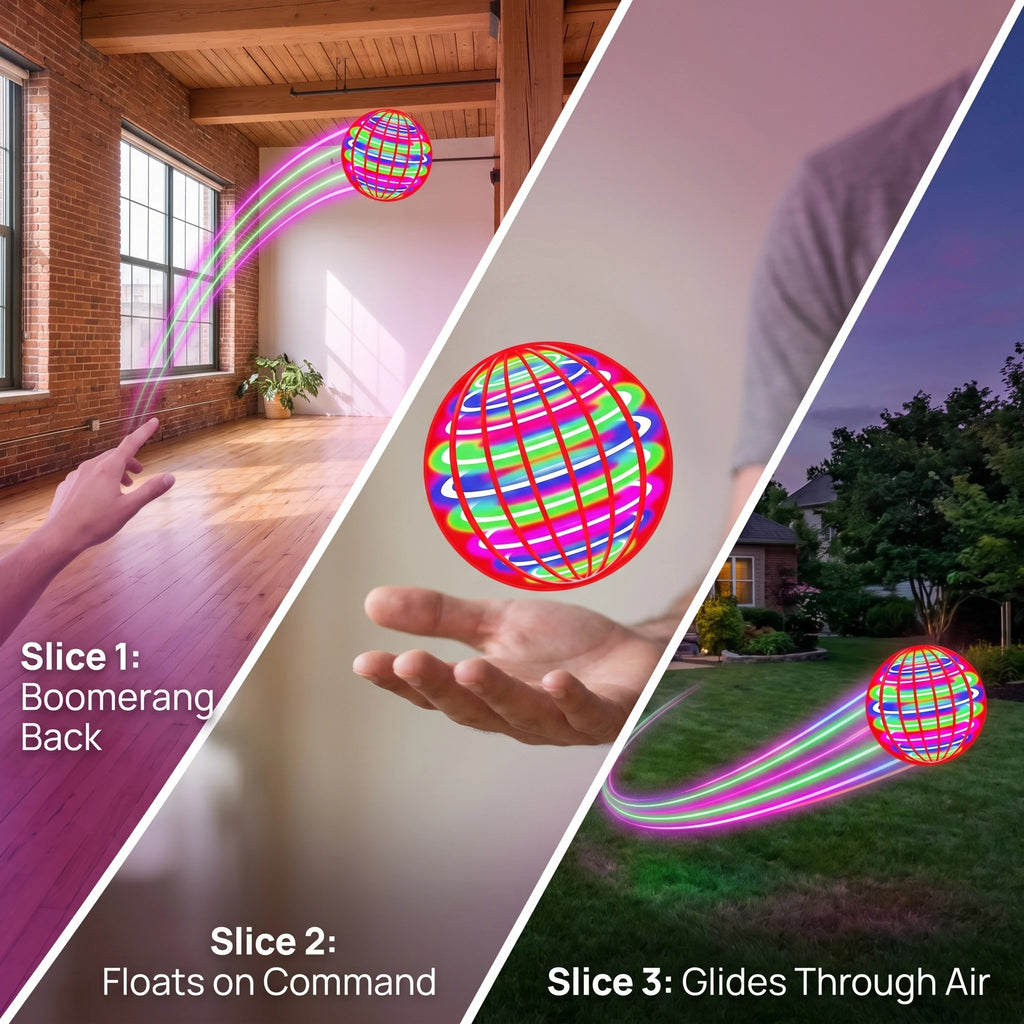 Hand Controlled Flying Ball for Children 360° Rotating Suspension