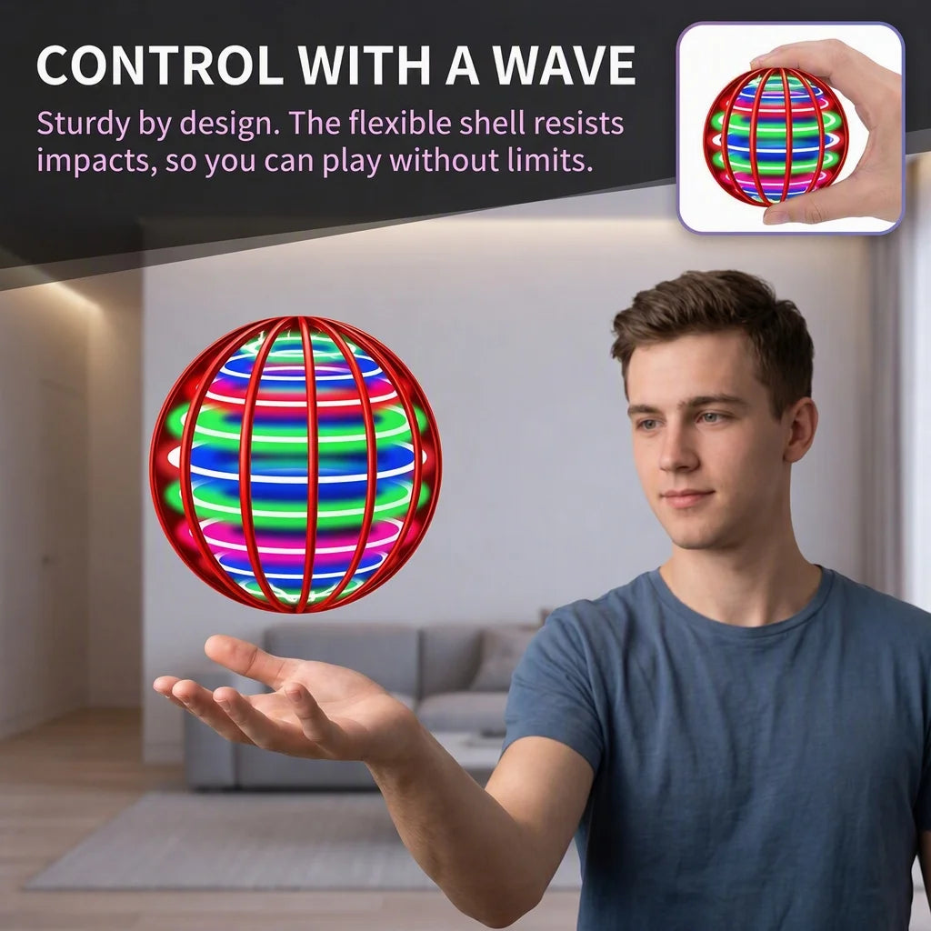Hand Controlled Flying Ball for Children 360° Rotating Suspension