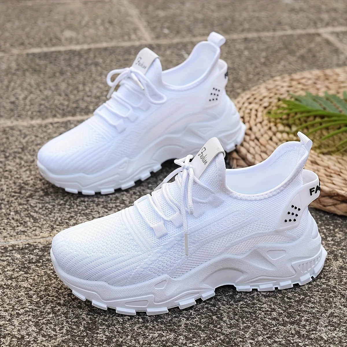 Fashion Women's Casual Knit Sneakers Breathable Lightweight Soft Sole