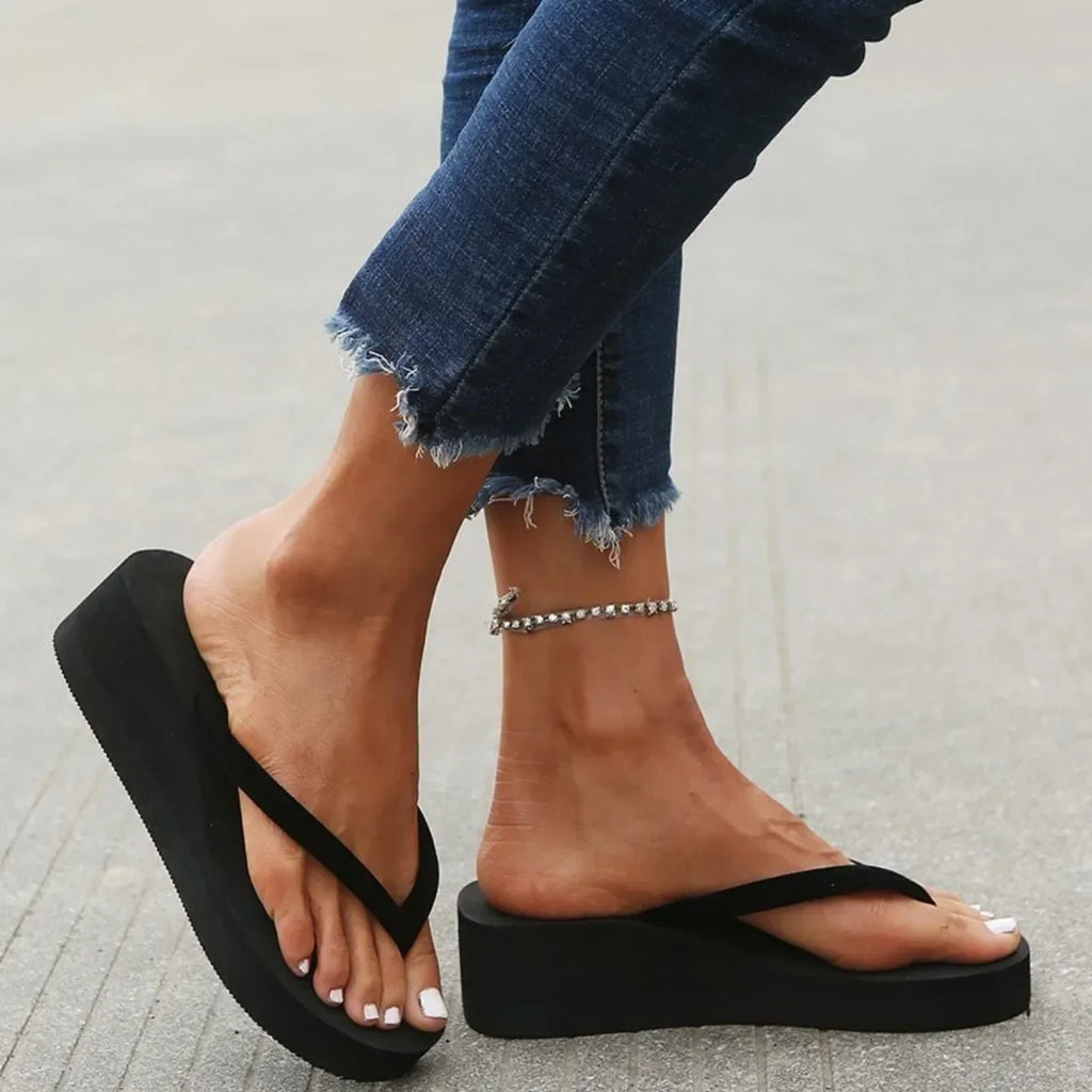 Slippers Summer Shoes Women Wedges Sandals Slides Beach Home Slippers