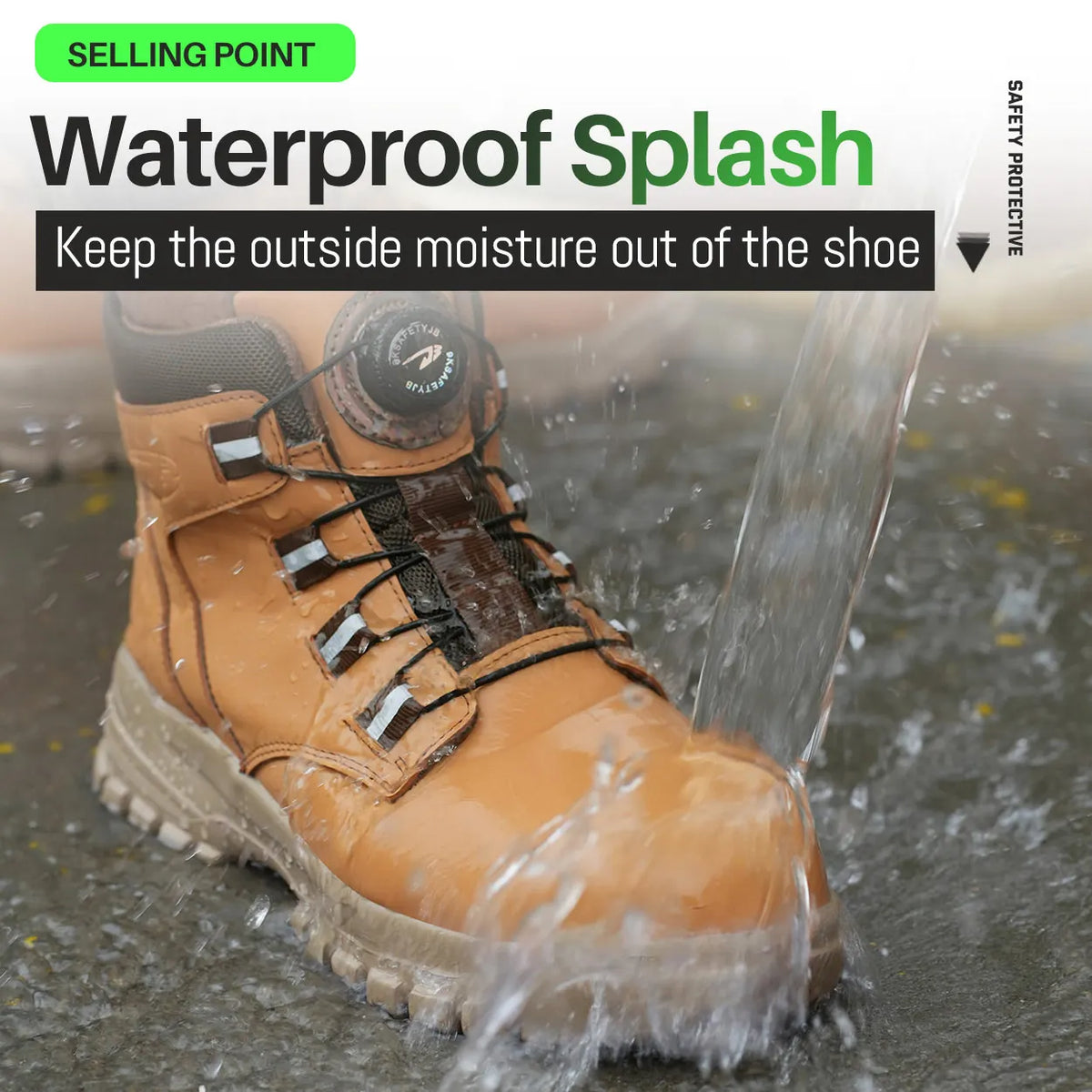 Rotating Button Work Shoes for Men Anti Puncture Protective Boots