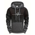 Simple Line Print Hoodies for Men Fall Winter Daily Casual Sports