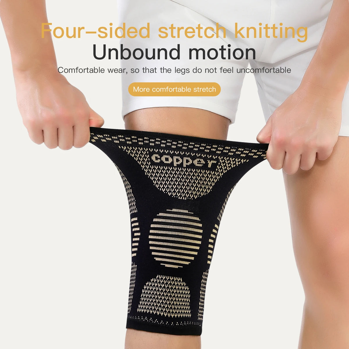 Copper Knee Brace for Arthritis Pain Support-Copper Knee Sleeve for