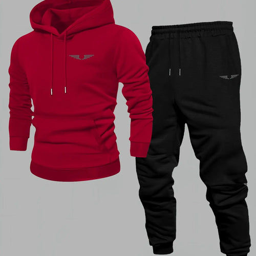 Hooded sweatshirt for men trendy American streetwear style