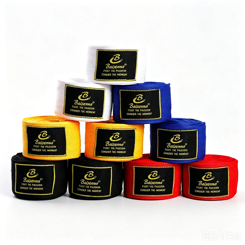 2/10 Rolls 5M Cotton Boxing Bandage Sports Strap for MMA Sanda