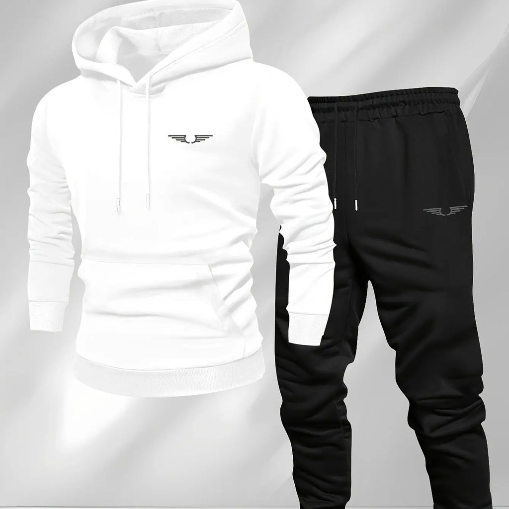 Hooded sweatshirt for men trendy American streetwear style