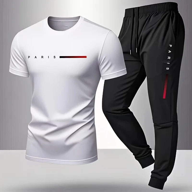 PARIS Men s casual suit spring and summer new style letter print