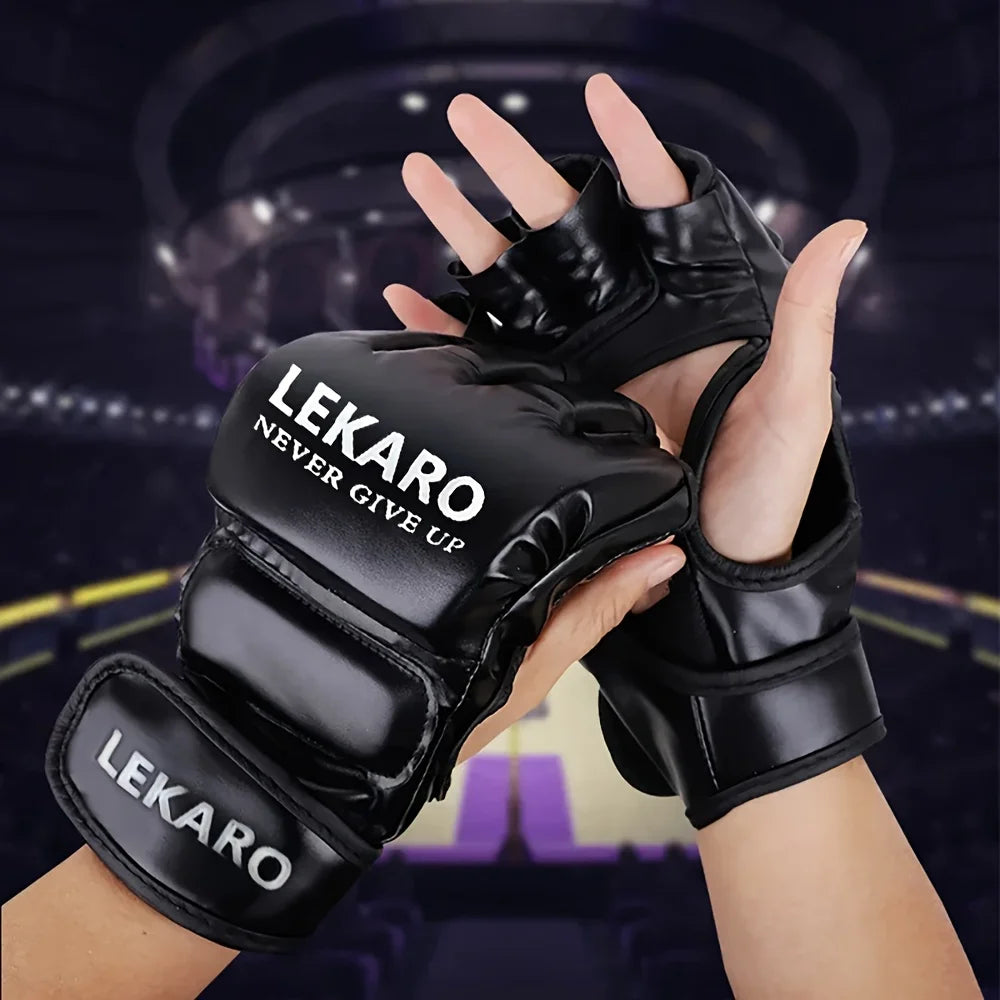 Adult MMA Boxing Gloves Half Finger Professional Muay Thai Martial