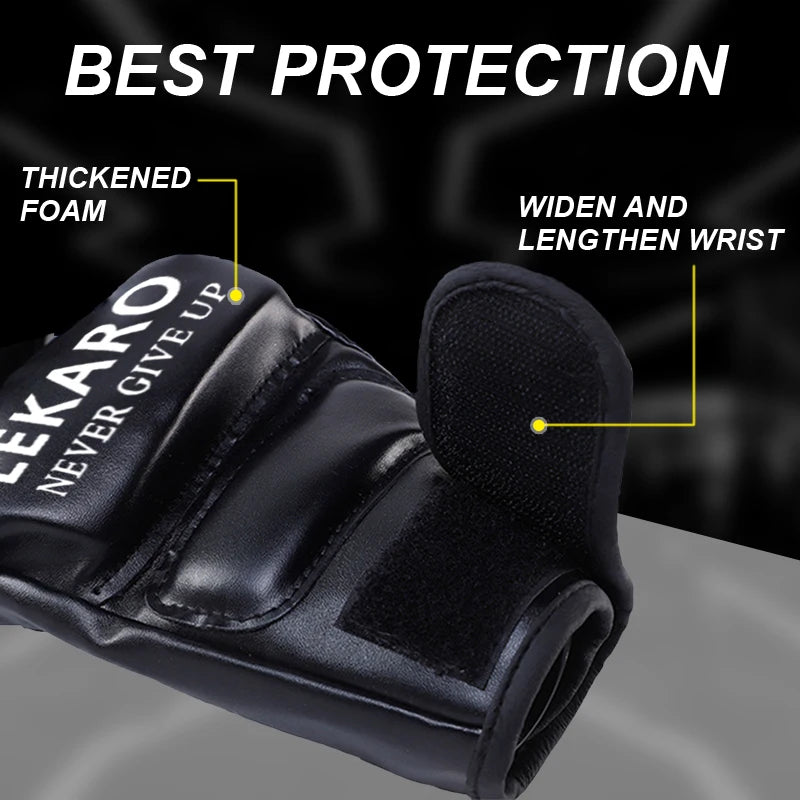 Adult MMA Boxing Gloves Half Finger Professional Muay Thai Martial