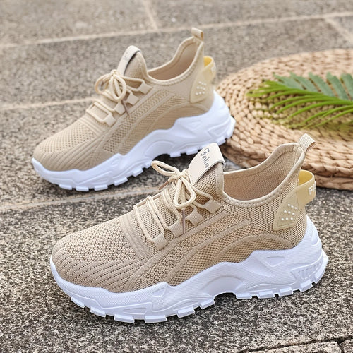 Fashion Women's Casual Knit Sneakers Breathable Lightweight Soft Sole