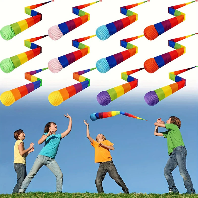 Rainbow Comet Ball Soft Tail 65cm Indoor Outdoor Play Ball Throwing