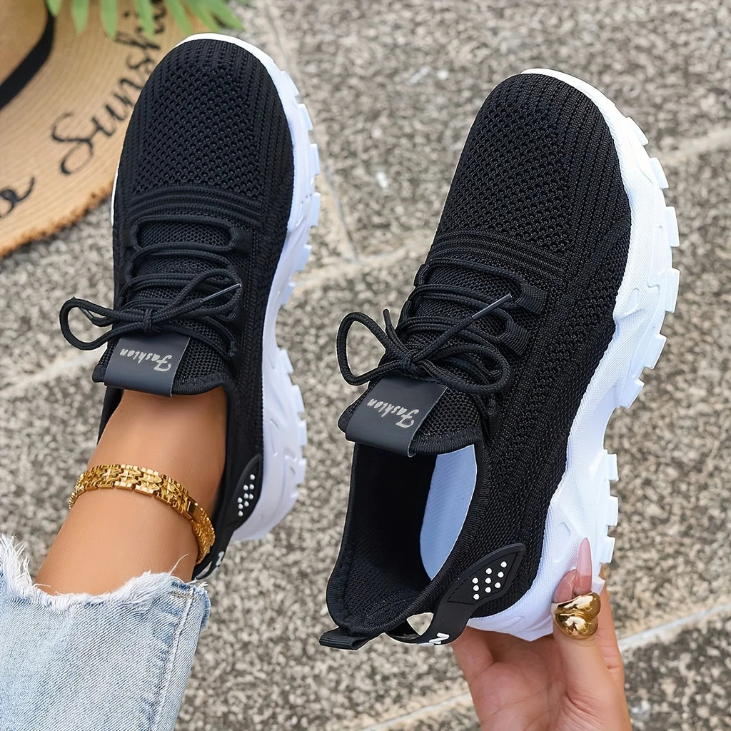 Fashion Women's Casual Knit Sneakers Breathable Lightweight Soft Sole