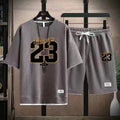 American Men's Summer Training Letter Print Comfortable Breathable