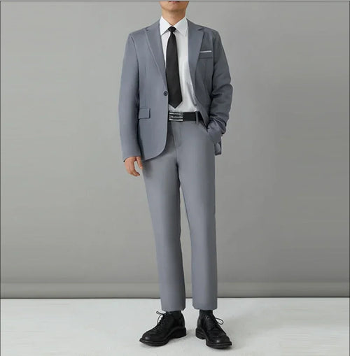 S-8XL Suit Men's Fashion Casual Outdoor (Blazer+ Pants) Gentleman