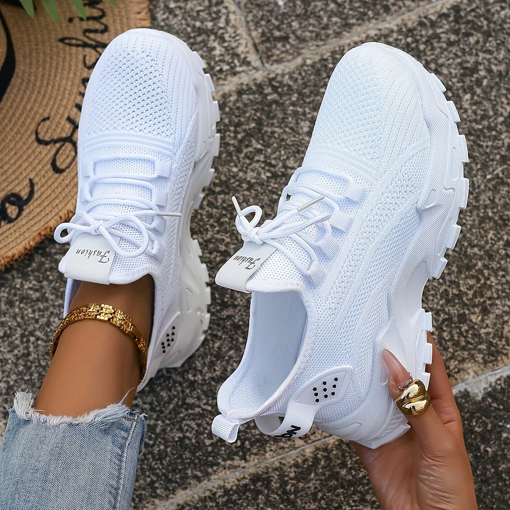 Fashion Women's Casual Knit Sneakers Breathable Lightweight Soft Sole