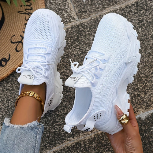 Fashion Women's Casual Knit Sneakers Breathable Lightweight Soft Sole