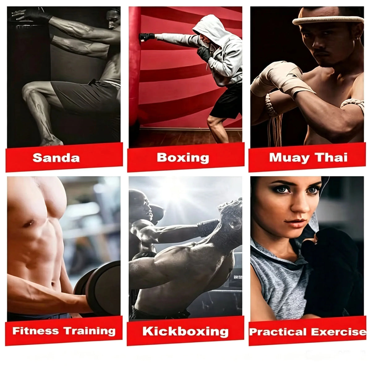 2/10 Rolls 5M Cotton Boxing Bandage Sports Strap for MMA Sanda