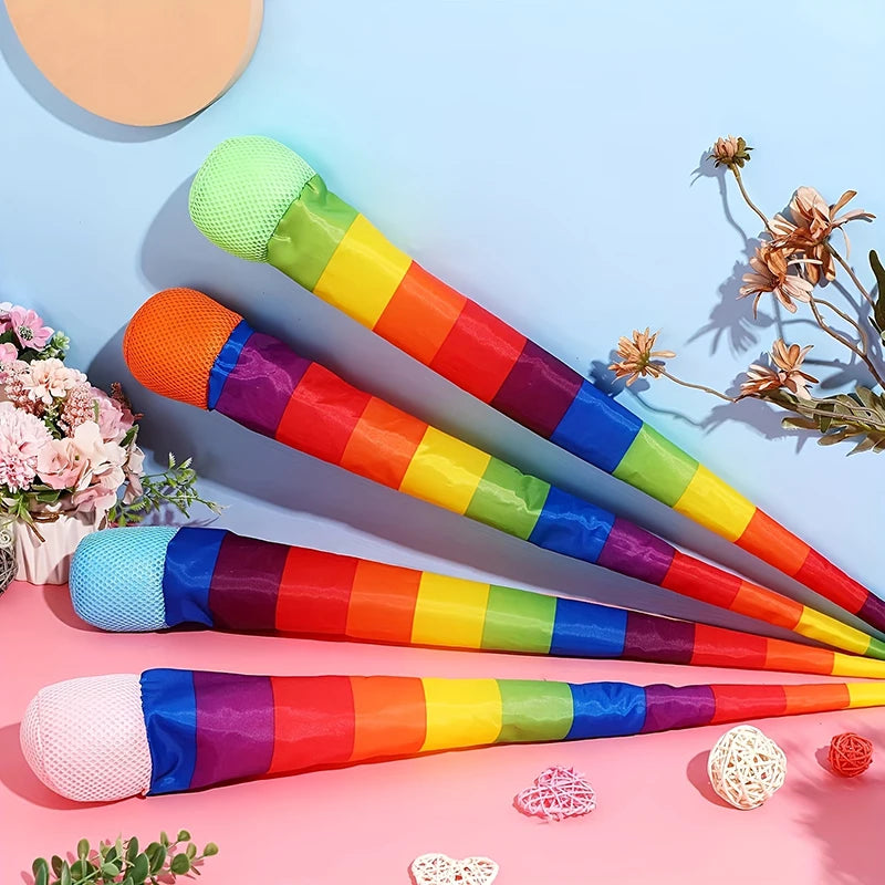 Rainbow Comet Ball Soft Tail 65cm Indoor Outdoor Play Ball Throwing