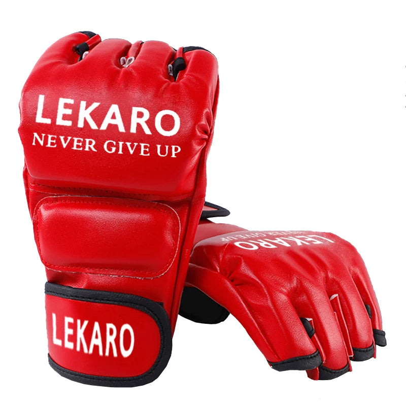 Adult MMA Boxing Gloves Half Finger Professional Muay Thai Martial