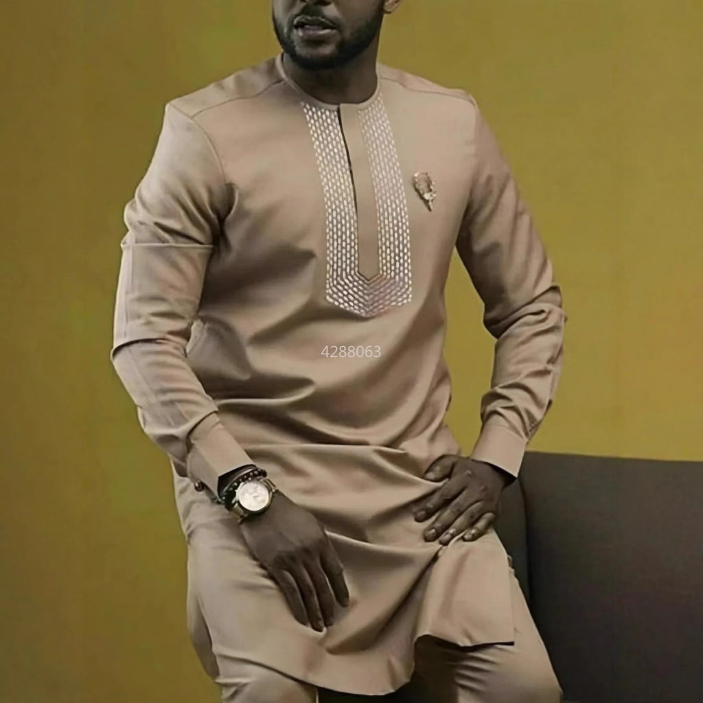 S-2XL Dashiki African Clothes for Men Autumn Fashion African Long
