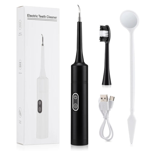 Electric Dental Scaler with Teeth Brush Head Calculus Tartar Remover