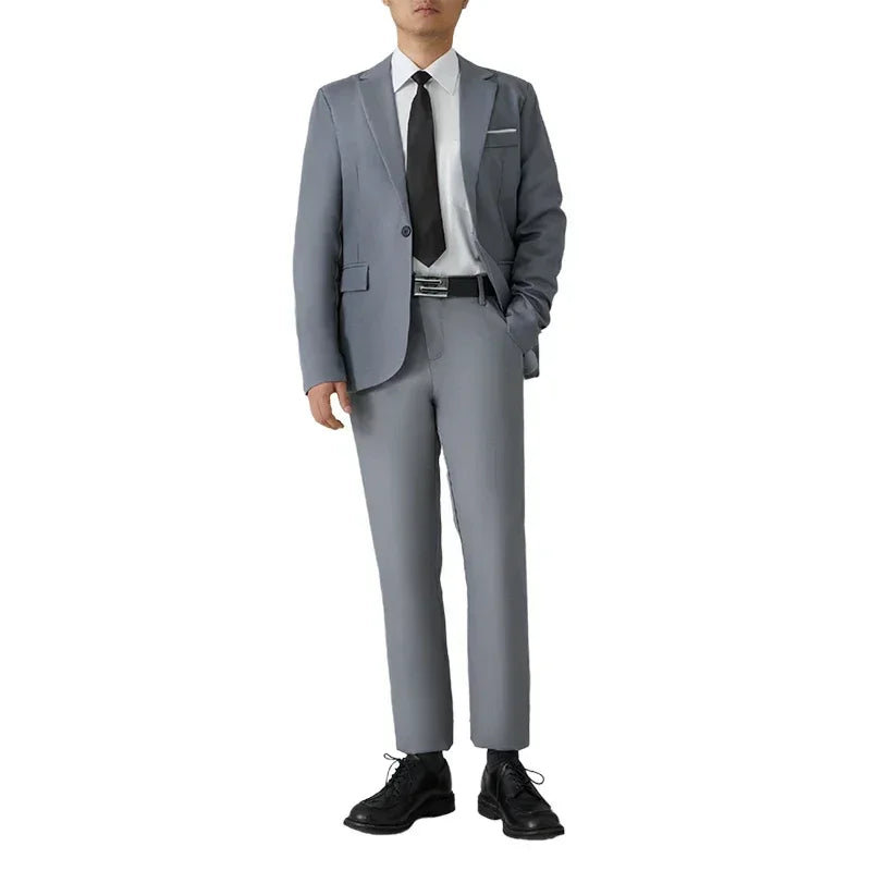 S-8XL Suit Men's Fashion Casual Outdoor (Blazer+ Pants) Gentleman