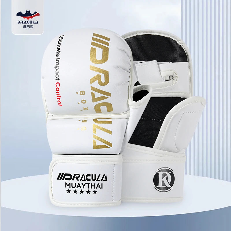 Half-Finger Gloves for Adults, Men's MMA Boxing Gloves, UFC
