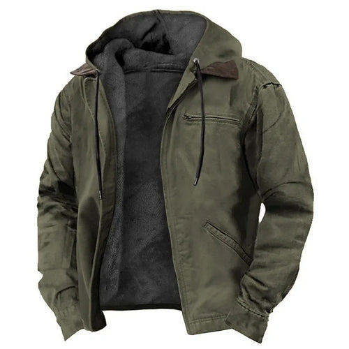 American European New Fashion Men’s Casual Trendy Solid Color Zipper