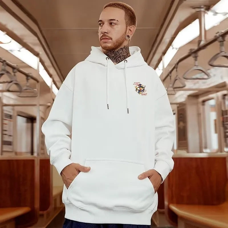 【M-8XL Hoodies】Men Oversized Pullover Hoodie Fashion Loose Multicolor