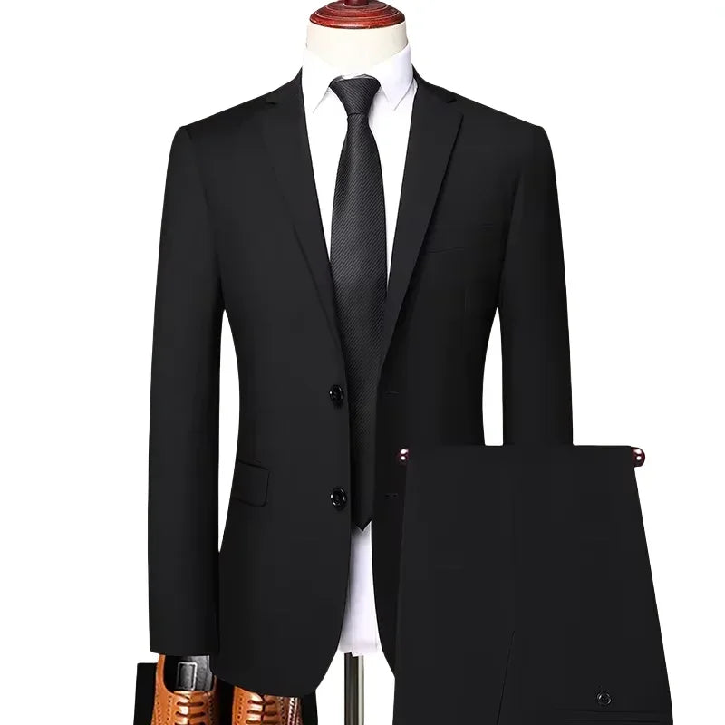 S-8XL (Blazer+ Pants) Men's Fashion Business Casual Outdoor Gentleman