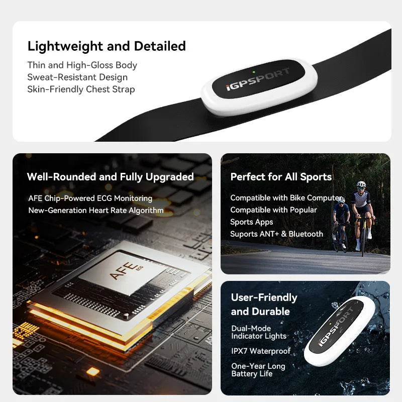 iGPSPORT HR50 Heart Rate Sensor Bike Computer Fitness Running Sport