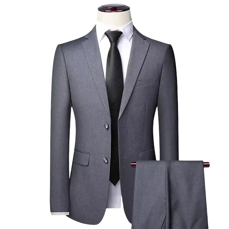 S-8XL (Blazer+ Pants) Men's Fashion Business Casual Outdoor Gentleman