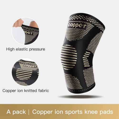 Copper Knee Brace for Arthritis Pain Support-Copper Knee Sleeve for