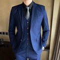 S-8XL (Blazer+ Vest + Pants) Men's Fashion Casual Outdoor Gentleman