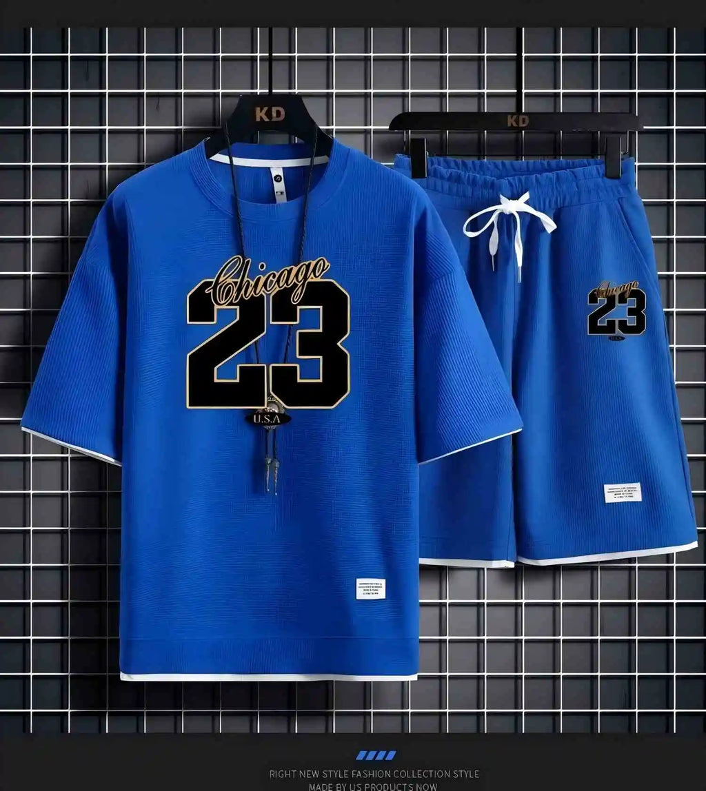 American Men's Summer Training Letter Print Comfortable Breathable