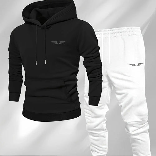 Hooded sweatshirt for men trendy American streetwear style
