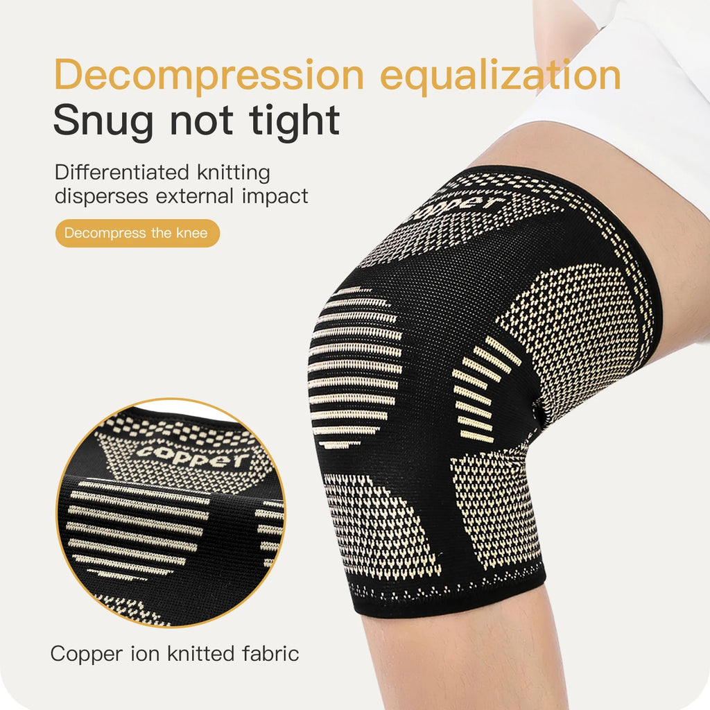 Copper Knee Brace for Arthritis Pain Support-Copper Knee Sleeve for