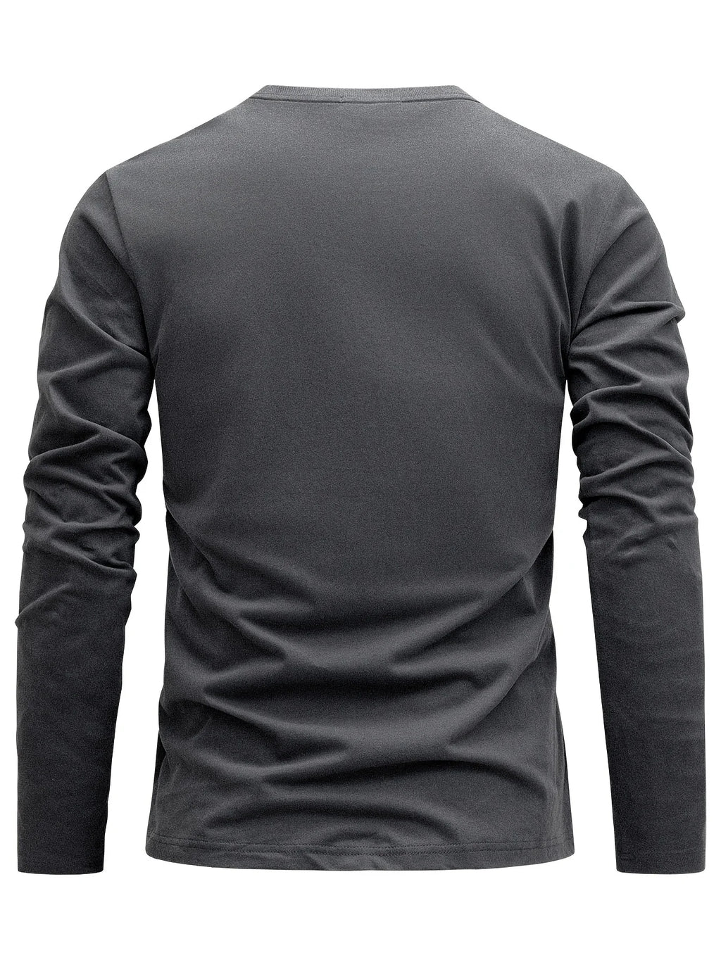 100% cotton men's long sleeved round neck loose Paris letter printed autumn and winter casual versatile T-shirt top