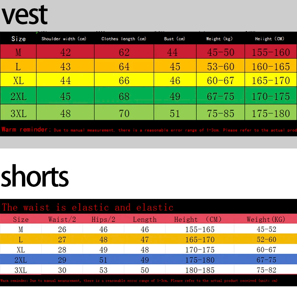Men's Tank Top Sets 2026 Summer Quick drying beach Sportswear seaside oversize men's chandals sports  Breathable running