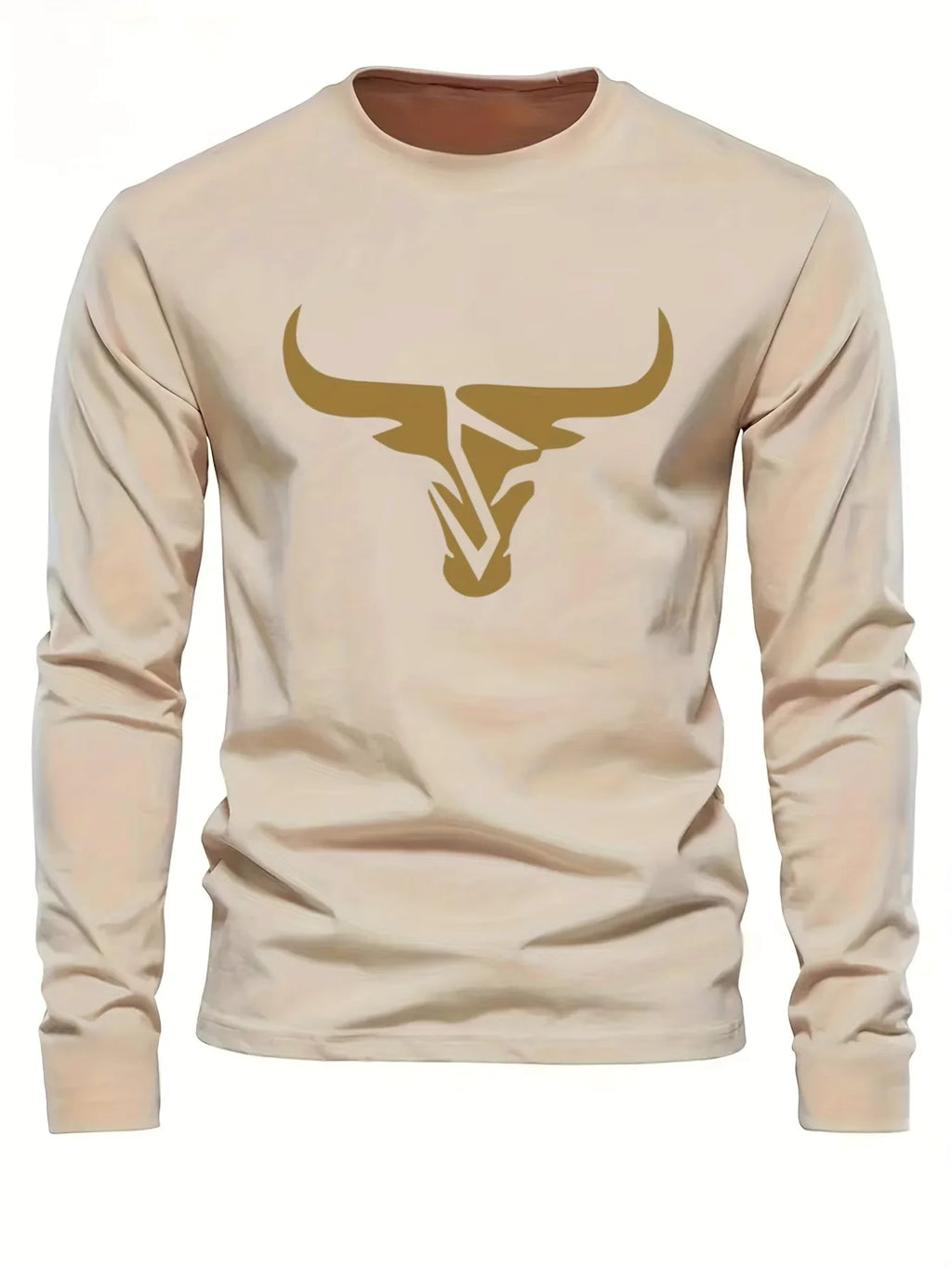 Simple Solid Color Men's Long Sleeve T-shirt Outdoor Run Sports Tees Loose O-neck Fashion Cotton Tops Fall Comfortable Pullover
